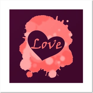 Spattered Love Posters and Art